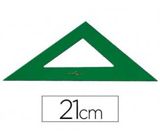 Escuadra faber castell 21 cm plastico verde