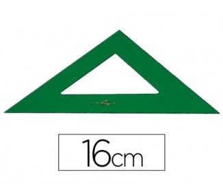 Escuadra faber castell 16 cm plastico verde