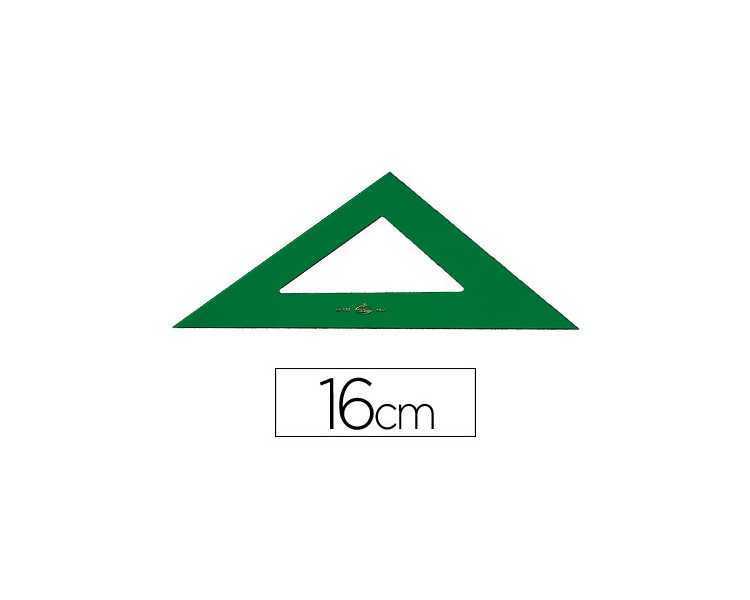 Escuadra faber castell 16 cm plastico verde