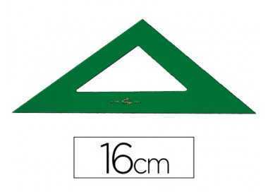 Escuadra faber castell 16 cm plastico verde