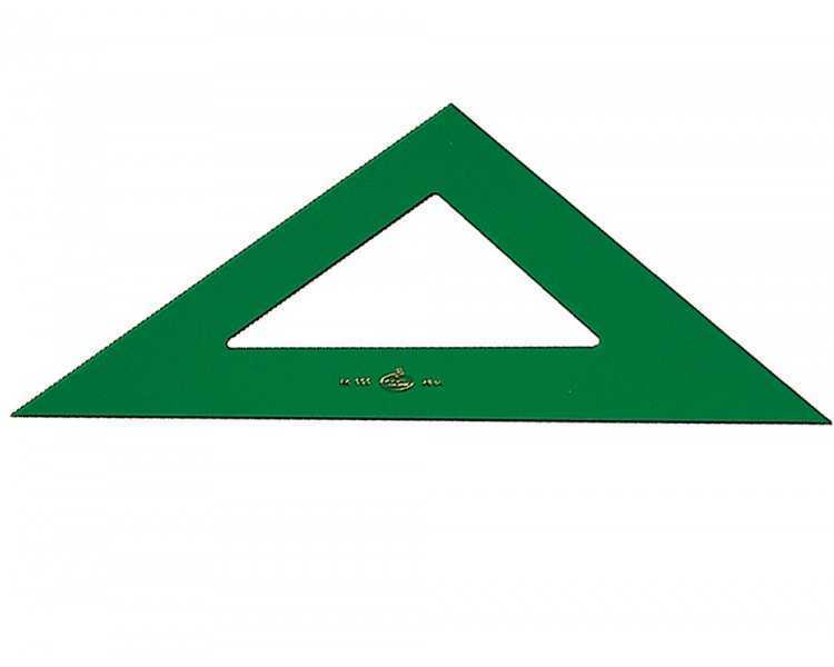 Escuadra faber castell 16 cm plastico verde