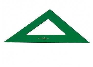 Escuadra faber castell 16 cm plastico verde