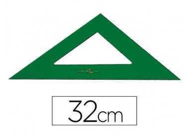 Escuadra faber castell 32 cm plastico verde