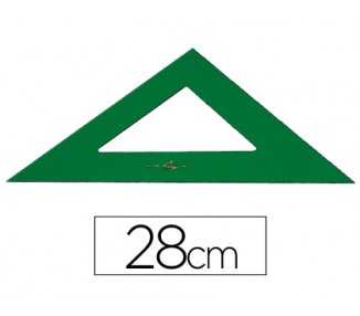 Escuadra faber castell 28 cm plastico verde