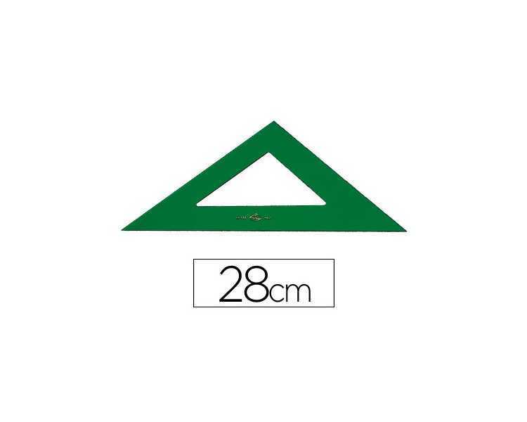 Escuadra faber castell 28 cm plastico verde