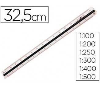 Escala m+r 1632.20 1:100-200-250-300-400-500 30 cm estuche rigido color