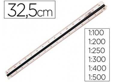Escala m+r 1632.20 1:100-200-250-300-400-500 30 cm estuche rigido color