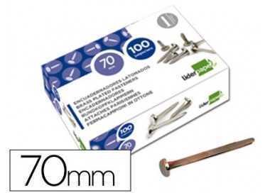 Encuadernadores liderpapel niquelados n.12 70 mm caja de 100 unidades