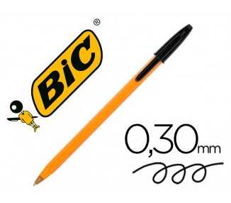 Boligrafo bic naranja fine original negro