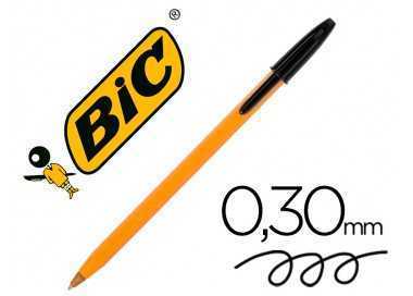 Boligrafo bic naranja fine original negro