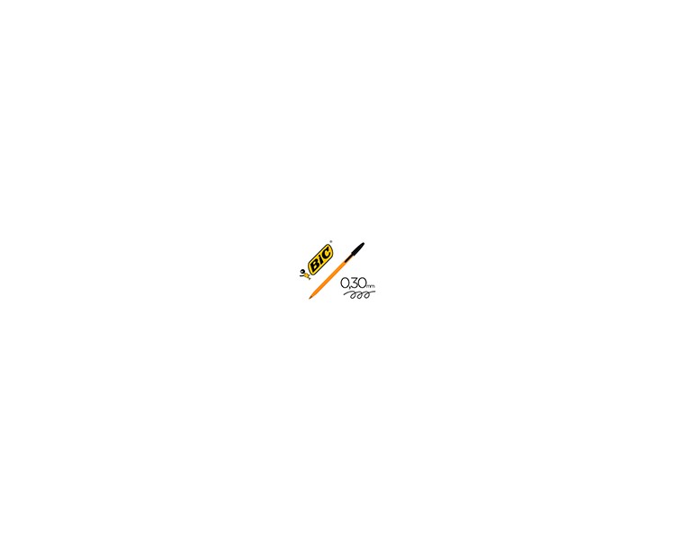 Boligrafo bic naranja fine original negro