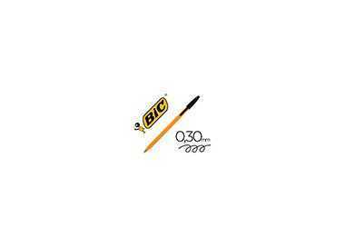 Boligrafo bic naranja fine original negro