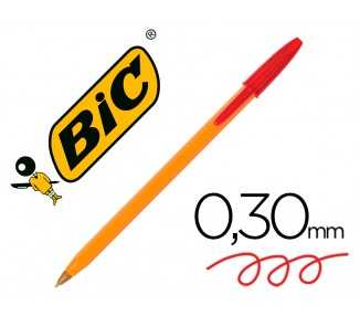 Boligrafo bic naranja fine original rojo