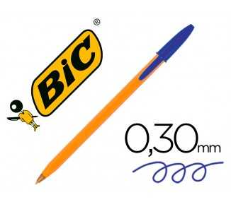 Boligrafo bic naranja fine original azul