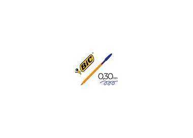 Boligrafo bic naranja fine original azul