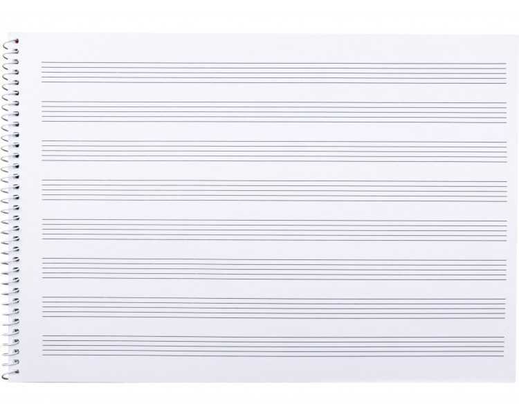 Bloc musica liderpapel pentagrama 3mm folio apaisado 20 hojas 100g/m2