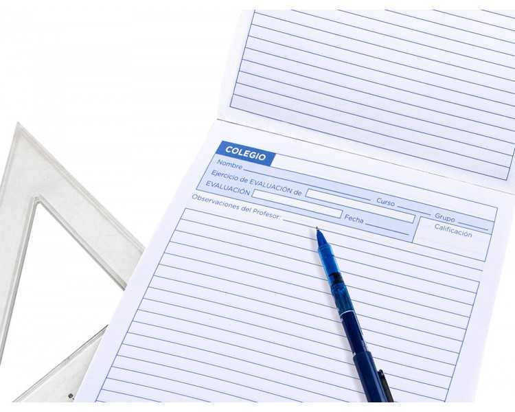 Bloc examenes liderpapel horizontal folio 40 hojas 60g/m2
