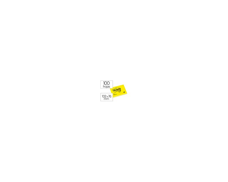 Bloc de notas adhesivas quita y pon post-it 76x102 mm con 100 hojas 657