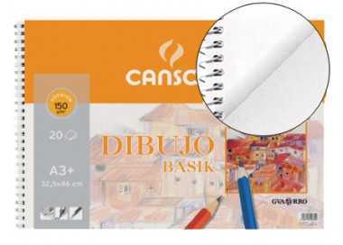 Bloc dibujo basik din a3 32.5x46 cm 20 hojas de 150 gr/m2