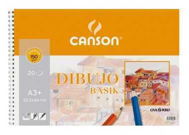 Bloc dibujo basik din a3 32.5x46 cm 20 hojas de 150 gr/m2