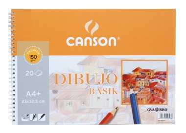 Bloc dibujo basik din a4 23x32.5 cm 20 hojas de 150 gr/m2