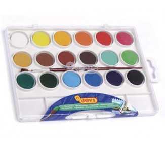 Acuarela jovi 18 colores con pincel estuche de plastico