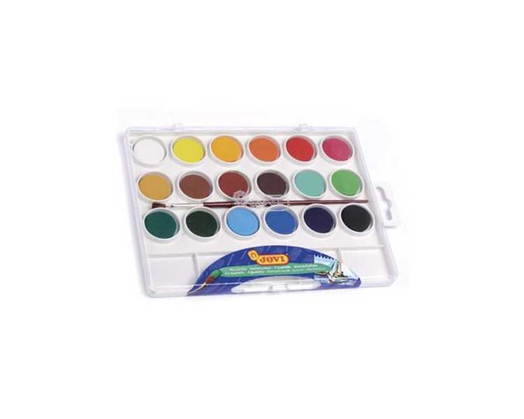 Acuarela jovi 18 colores con pincel estuche de plastico