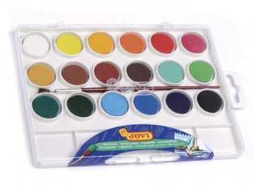 Acuarela jovi 18 colores con pincel estuche de plastico