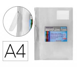 Carpeta beautone dossier pinza lateral 48384 polipropildin-a4 incolora pinza giratori-pack de 10 retractilado