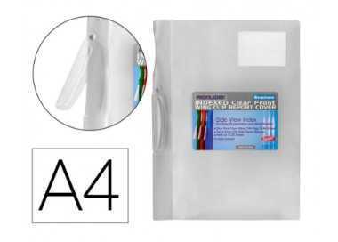 Carpeta beautone dossier pinza lateral 48384 polipropildin-a4 incolora pinza giratori-pack de 10 retractilado