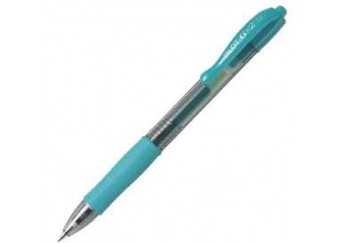 Boligrafo pilot g-2 azul turquesa tinta gel retractil sujecion de caucho