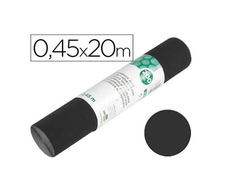 Rollo adhesivo liderpapel unicolor negro mate rollo de 0,45 x 2 mt
