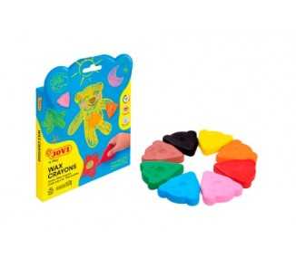 Lapices de cera jovi my first crayon forma de oso caja de 8 unidades colores surtidos