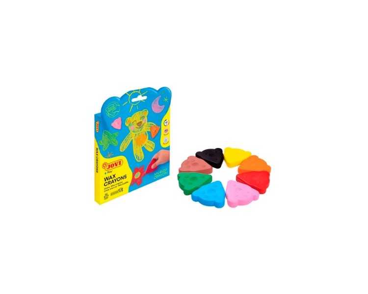 Lapices de cera jovi my first crayon forma de oso caja de 8 unidades colores surtidos