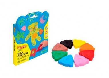 Lapices de cera jovi my first crayon forma de oso caja de 8 unidades colores surtidos