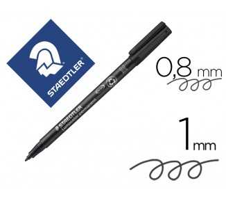 Rotulador staedtler lumocolor retroproyeccion punta de fibrapermanente 317-9 negro punta media redonda 0.8-1 mm