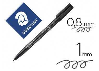 Rotulador staedtler lumocolor retroproyeccion punta de fibrapermanente 317-9 negro punta media redonda 0.8-1 mm