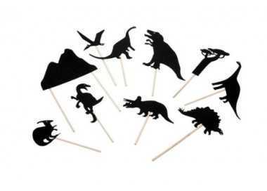 Juego mideer titeres de sombras dinosaurios