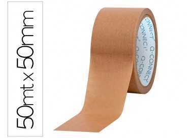 Cinta adhesiva q-connect kraft 50mt x 50 mm para embalaje