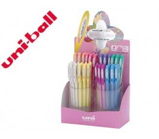 Boligrafo uni ball um-120 signo 0,7 mm tinta gel expositor de 48 colores pastel