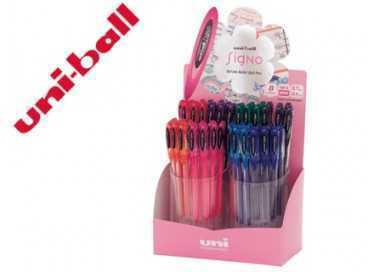 Boligrafo uni ball um-120 signo 0,7 mm tinta gel expositor de 48 colores basicos