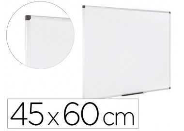 Pizarra blanca bi-office earth lacada magnetica marco de aluminio 450x600 mm