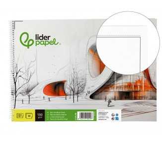 Bloc dibujo liderpapel lineal vanguardia 230x325mm 20 hojas 130g/m2 con recuadro perforado