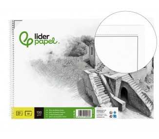 Bloc dibujo liderpapel lineal historico 230x325mm 20 hojas 130g/m2 con recuadro perforado