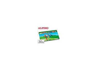 Lapices de colores alpino caja metalica de 36 unidades colores surtidos