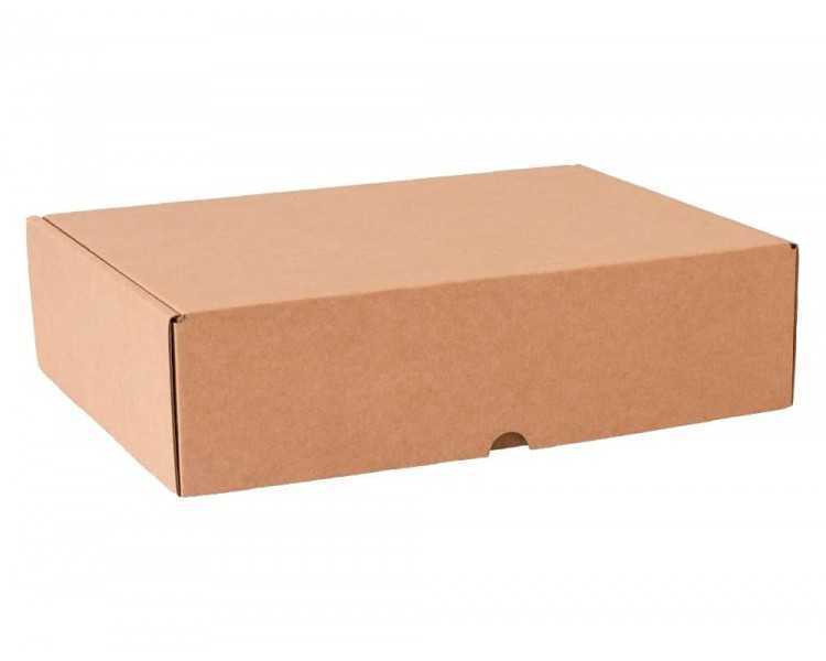 Caja automontable q-connect para e-commerce y regalo carton reciclado canal simple 3 mm kraft 430x320x150 mm