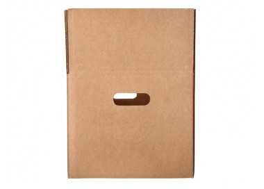 Caja para embalar q-connect americana con fondo automaticoy asas carton canal simple 5 mm color kraft 425x300x200 mm Caja para embalar q-connect americana con fondo automaticoy asas carton canal simple 5 mm color kraft 425x300x200 mm