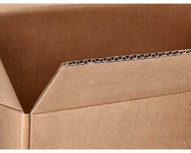 Caja para embalar q-connect americana con fondo automaticoy asas carton canal simple 5 mm color kraft 425x300x200 mm