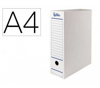 Caja archivo definitivo automatica liderpapel din a4 carton reciclado 325g/m2 lomo 100 mm blanco 360x100x255mm