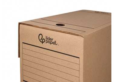Caja archivo definitivo liderpapel folio doble ancho carton reciclado 400g/m2 lomo 200 mm kraft 367x200x251 mm Caja archivo definitivo liderpapel folio doble ancho carton reciclado 400g/m2 lomo 200 mm kraft 367x200x251 mm